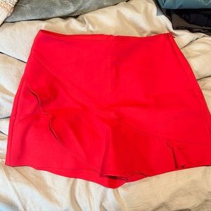Zara red skort size xs